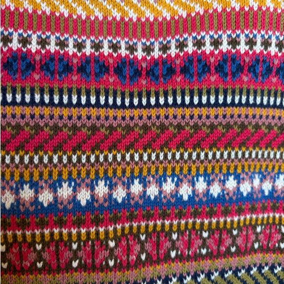 Seasalt Cornwall "Cove Cottage" Fair Isle Organic Cotton Cardigan size 16 - Picture 11 of 12